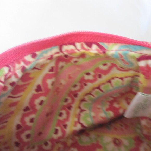 Vera Bradley Purse, 9" Wide, Pink w/ Flowers, very Nice - Picture 4 of 6